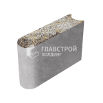 Бортовой камень БРШ 50.20.8, агат-желтый с гранитной крошкой