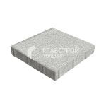 Тротуарная плитка Квадрат 300х300х60, белая на камне
