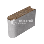 Бортовой камень БРШ 50.20.8, джафар-оранжевый с мраморной крошкой