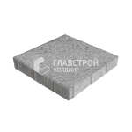 Тротуарная плитка Квадрат 300х300х60, серо-белая на камне